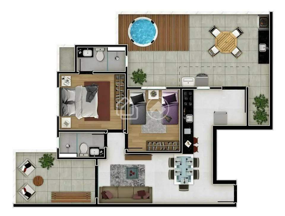 Apartamento, Alto Caiçaras, 2 Quartos, 1 Vaga, 1 Suíte