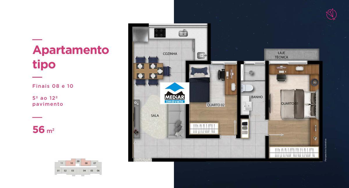 Apartamento, Lourdes, 2 Quartos, 1 Vaga, 1 Suíte