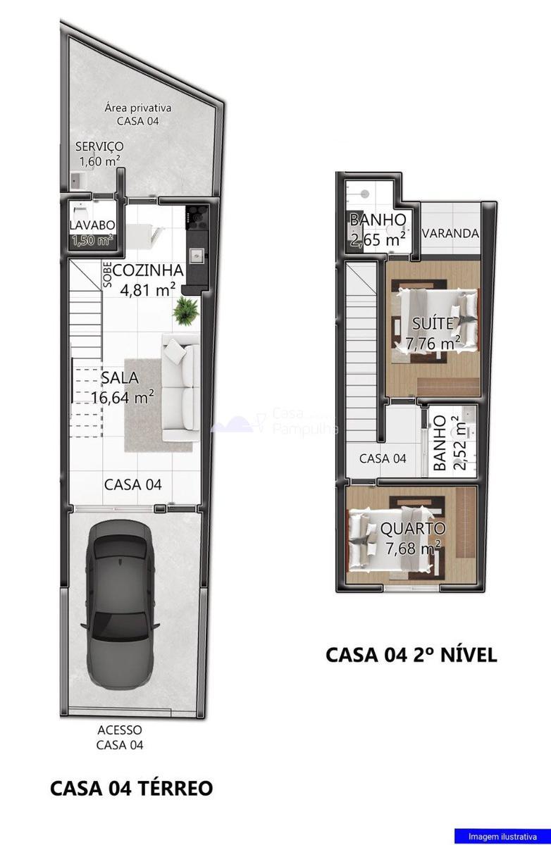 Casa, Vila Clóris, 2 Quartos, 1 Vaga, 1 Suíte
