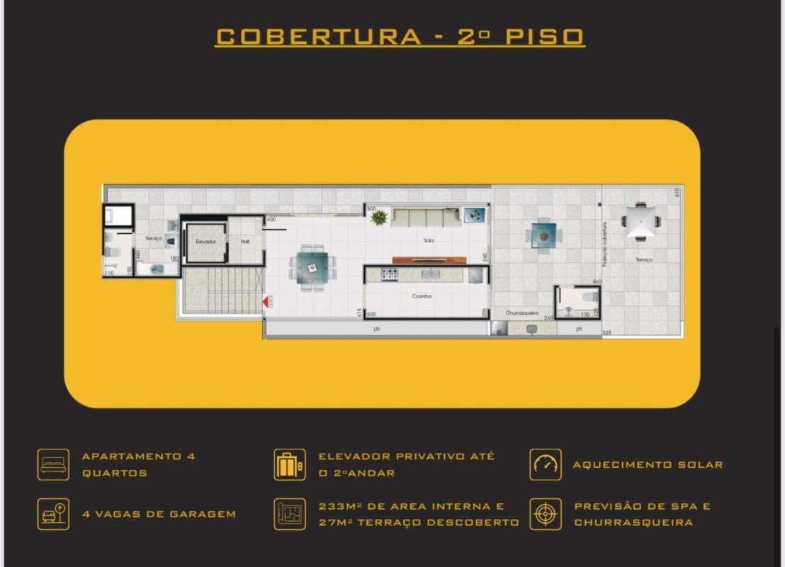Cobertura, Jaraguá, 4 Quartos, 3 Vagas, 3 Suítes