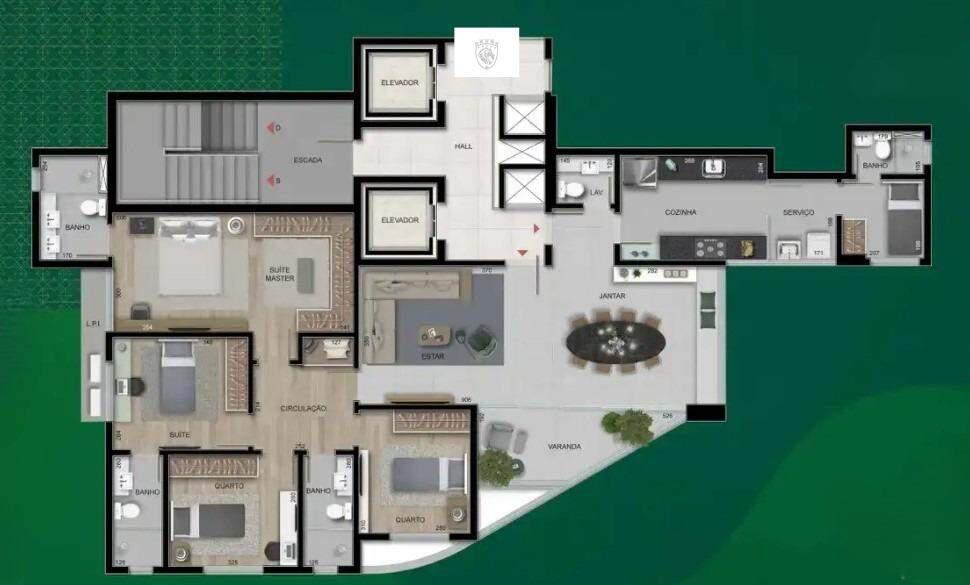 Apartamento, Sion, 4 Quartos, 3 Vagas, 2 Suítes