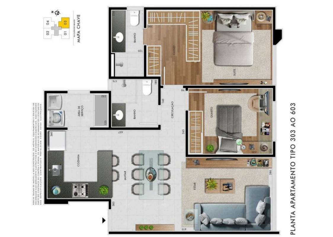Cobertura, Castelo, 2 Quartos, 1 Vaga, 1 Suíte