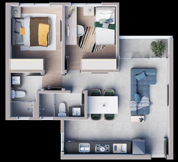 Apartamento, São Luiz (pampulha), 2 Quartos, 1 Vaga, 1 Suíte