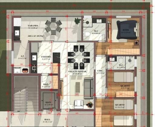 Apartamento, Veneza, 3 Quartos, 1 Vaga, 1 Suíte
