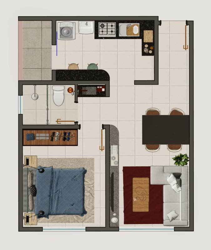 Apartamento, Sagrada Família, 1 Quarto, 1 Vaga