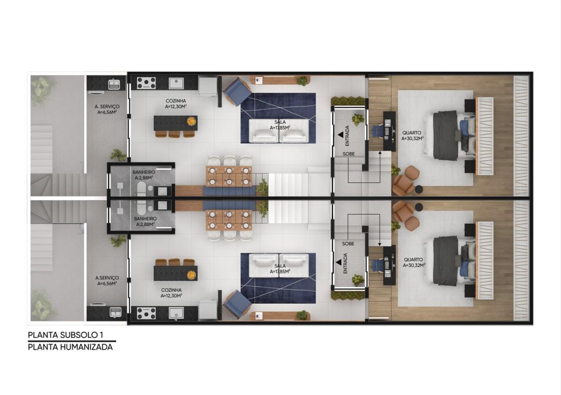 Casa, Palmeiras, 2 Quartos, 2 Vagas, 1 Suíte