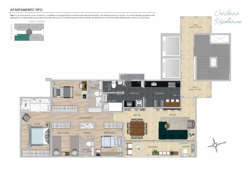 Apartamento, Lourdes, 4 Quartos, 4 Vagas, 4 Suítes