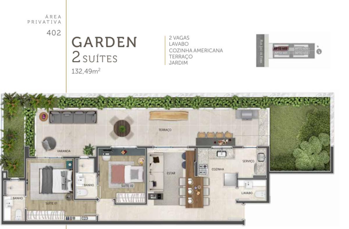 Apartamento, Santo Agostinho, 2 Quartos, 2 Vagas