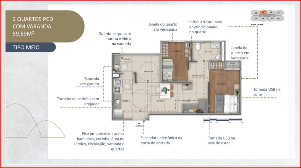 Apartamento, Paquetá, 3 Quartos, 1 Vaga, 1 Suíte