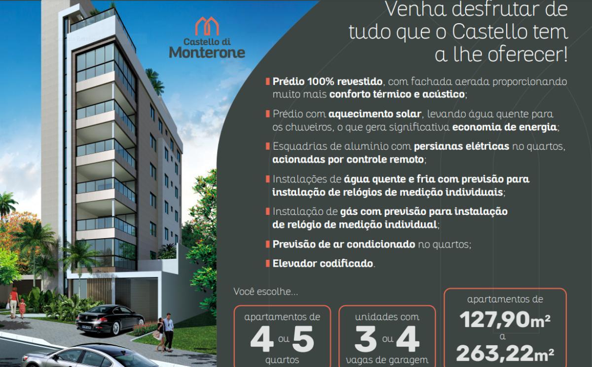 Apartamento, Castelo, 4 Quartos, 3 Vagas, 1 Suíte