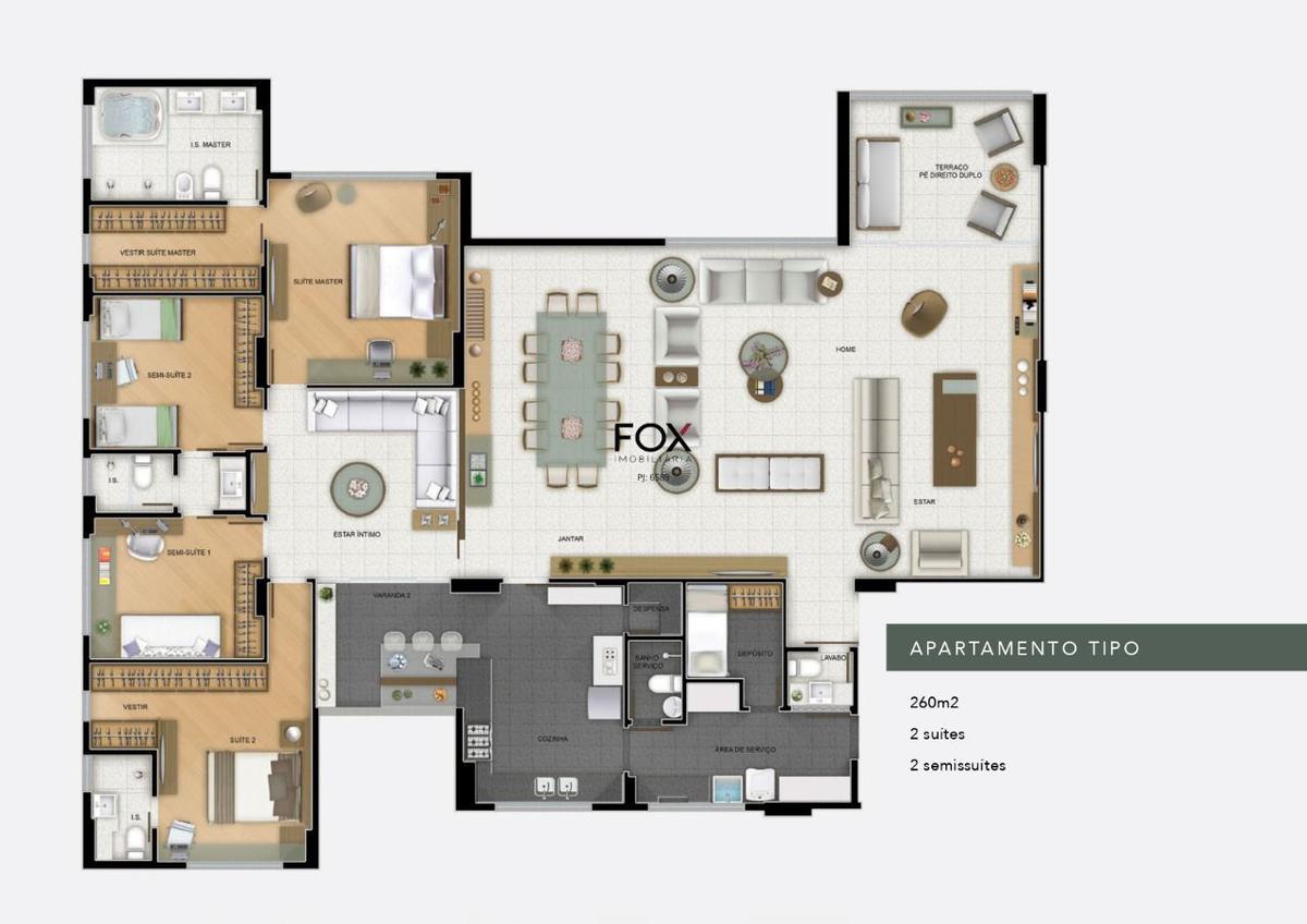 Apartamento, Vila da Serra, 4 Quartos, 4 Vagas, 2 Suítes