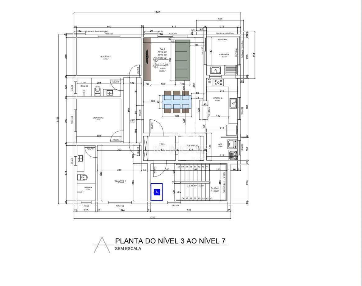 Apartamento, Barreiro, 3 Quartos, 3 Vagas, 1 Suíte