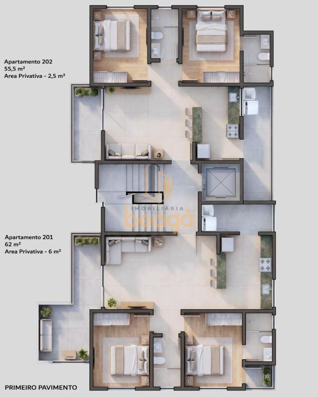 Apartamento, Santa Mônica, 2 Quartos, 1 Vaga, 1 Suíte