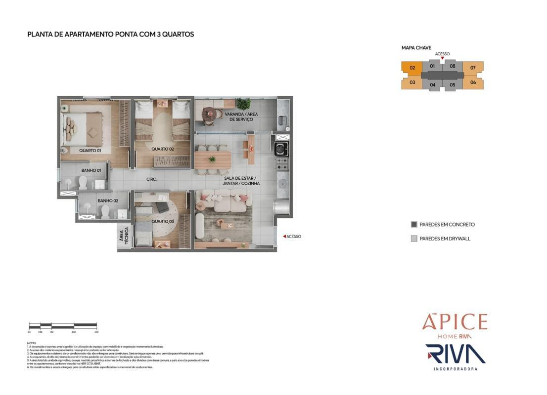 Apartamento, Dom Cabral, 1 Quarto, 0 Vaga, 1 Suíte
