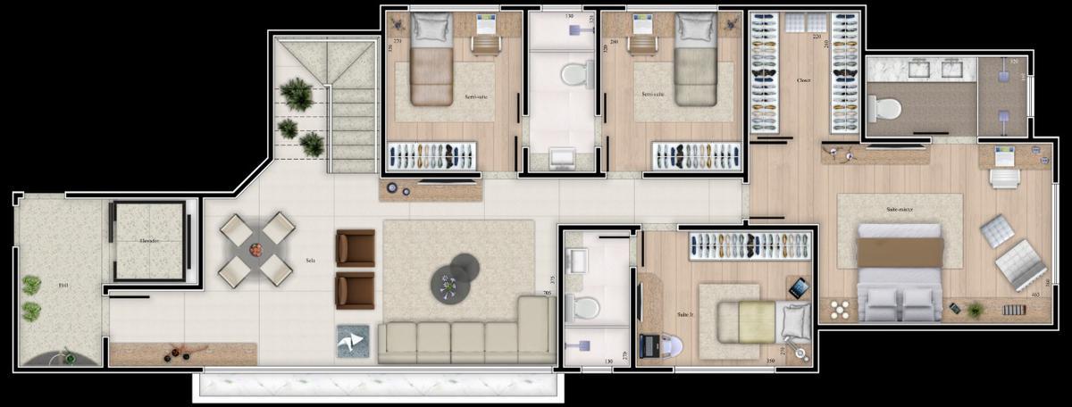 Cobertura, Liberdade, 4 Quartos, 3 Vagas, 4 Suítes