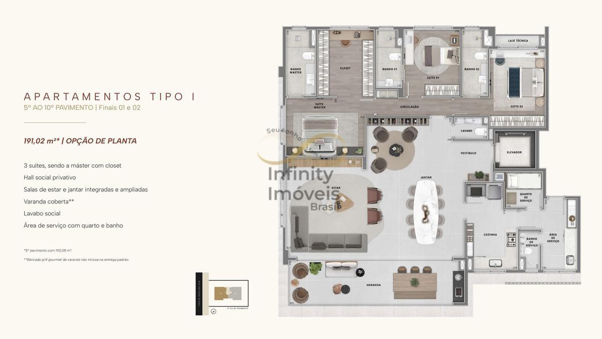 Apartamento, Lourdes, 4 Quartos