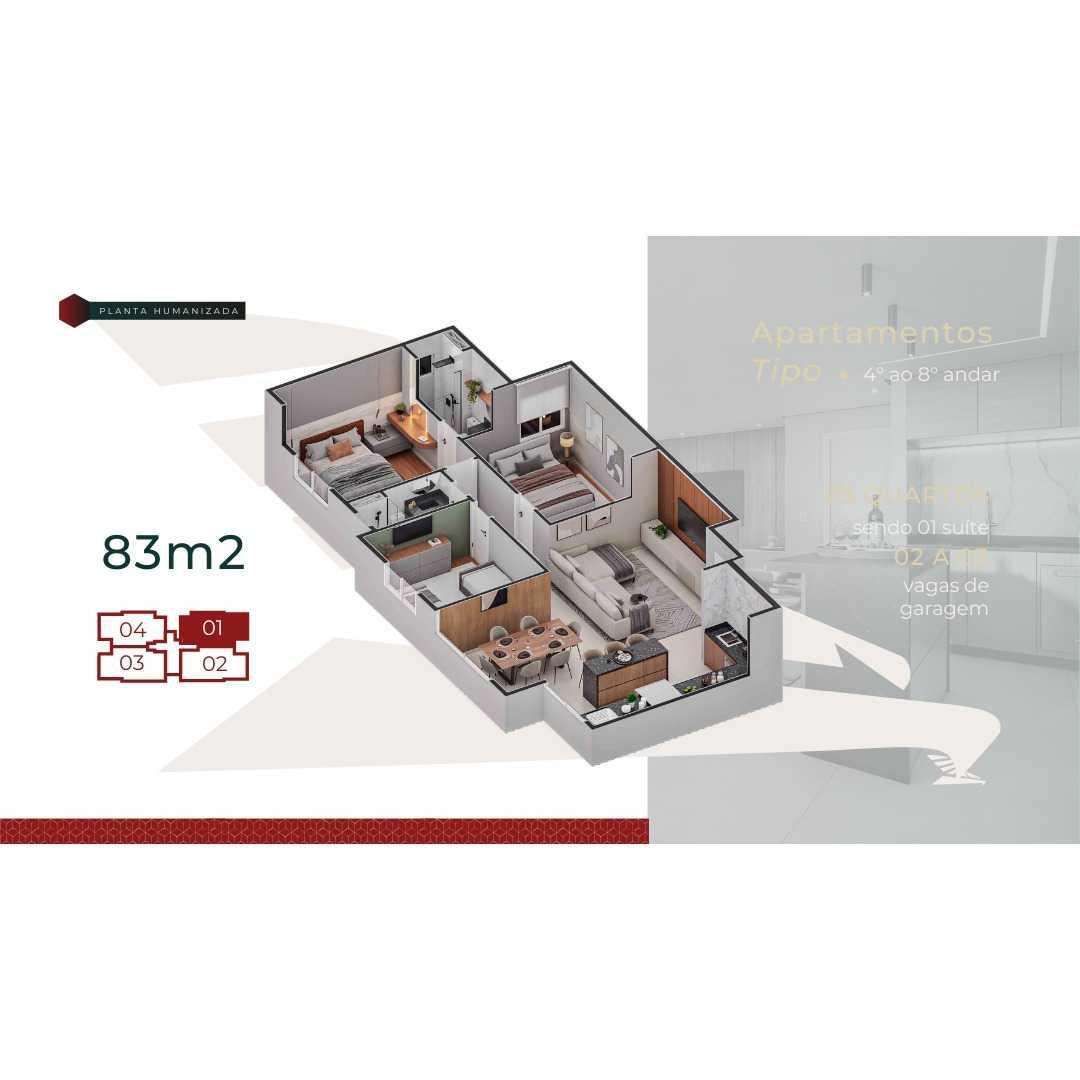 Apartamento, Coração Eucarístico, 4 Quartos, 4 Vagas, 2 Suítes