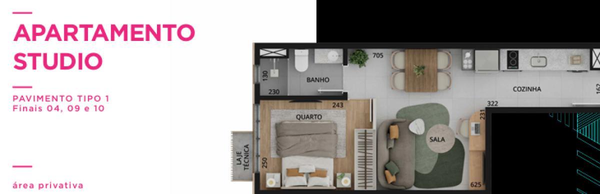 Apartamento, Boa Viagem, 1 Quarto, 0 Vaga
