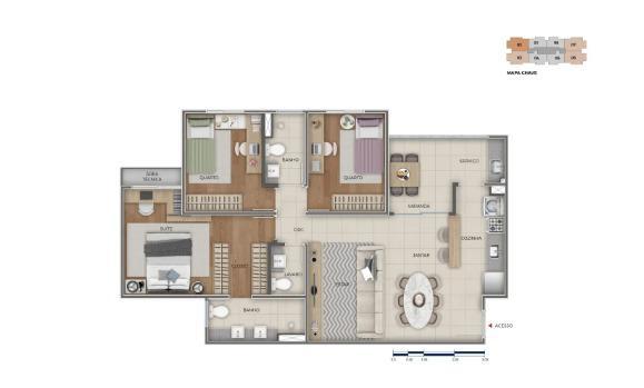 Apartamento, Paquetá, 2 Quartos, 1 Vaga, 1 Suíte