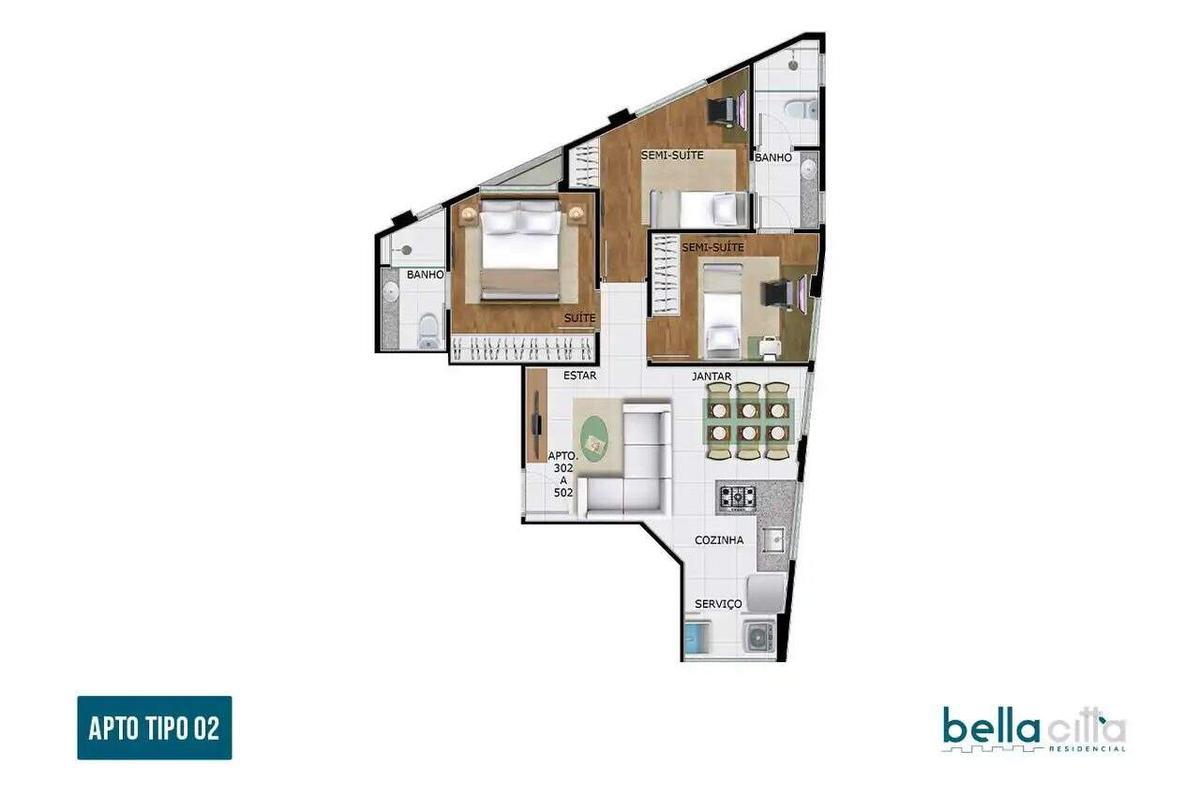 Apartamento, Santo Antônio, 3 Quartos, 2 Vagas, 2 Suítes