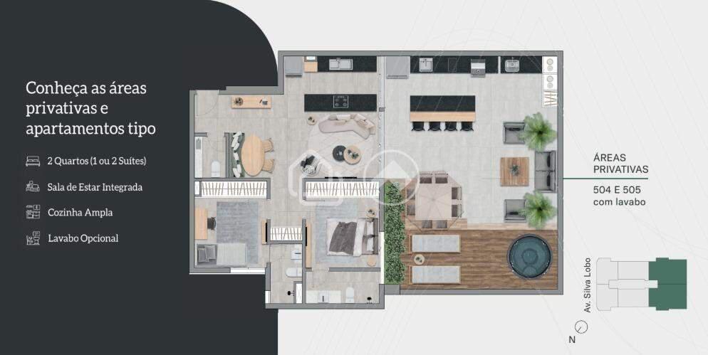 Apartamento, Nova Granada, 2 Quartos, 1 Vaga, 1 Suíte