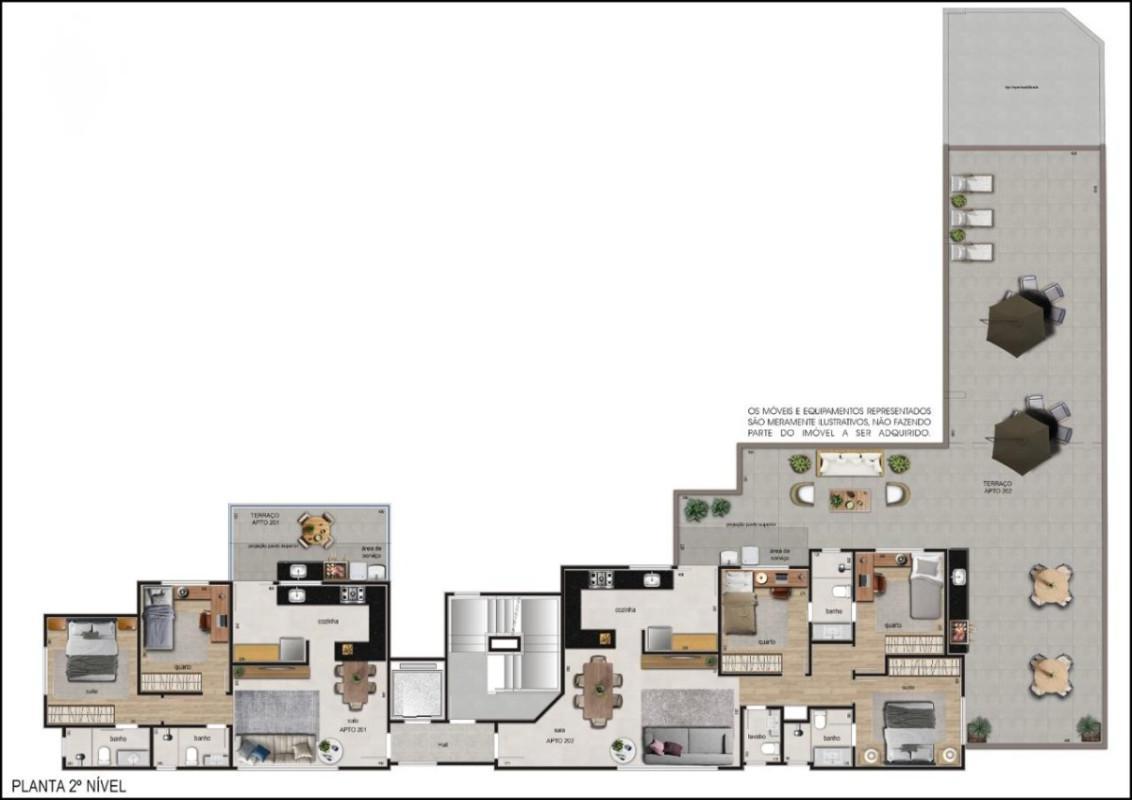 Cobertura, Calafate, 2 Quartos, 3 Vagas, 1 Suíte