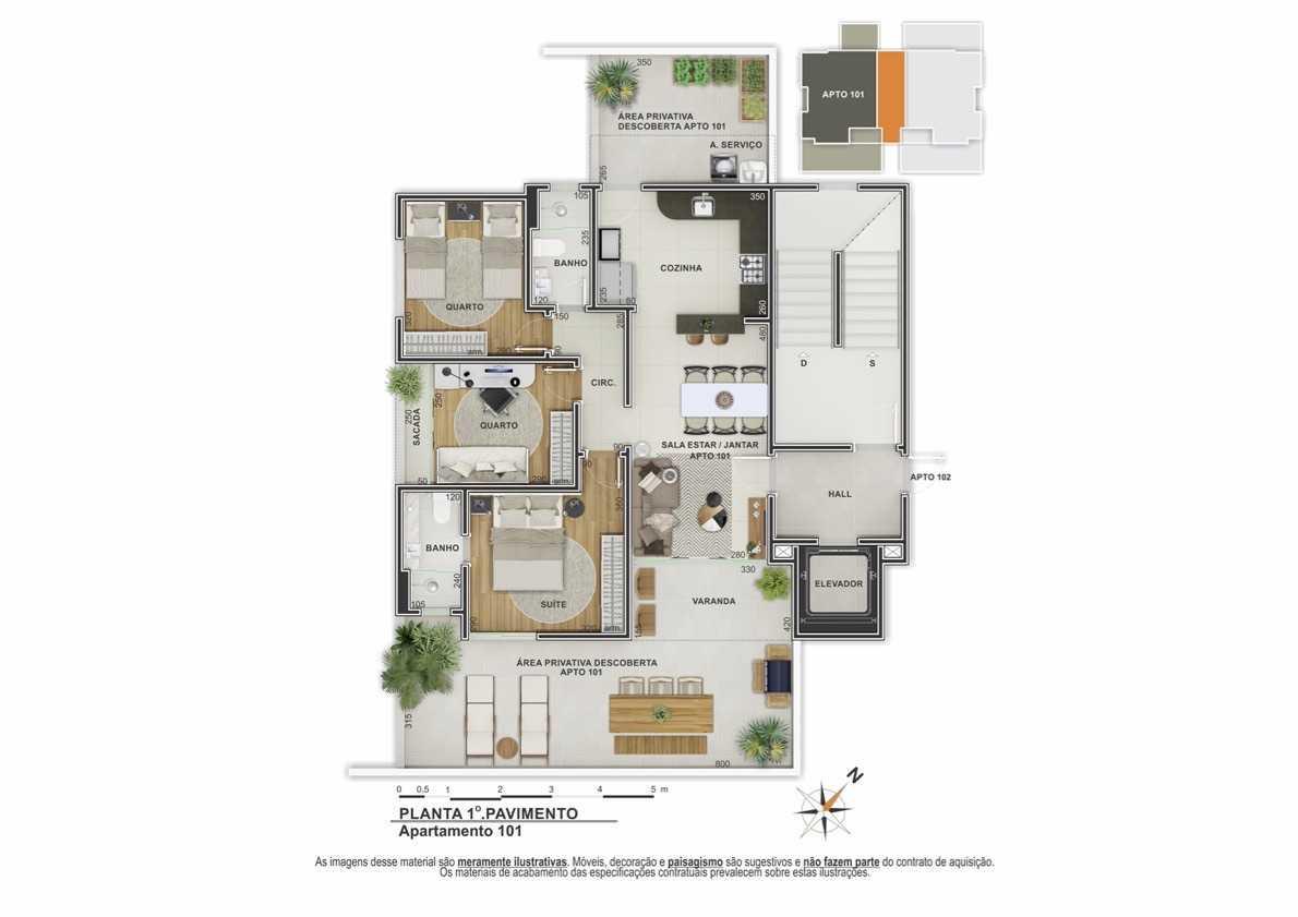 Apartamento, Ana Lúcia, 3 Quartos, 2 Vagas, 1 Suíte