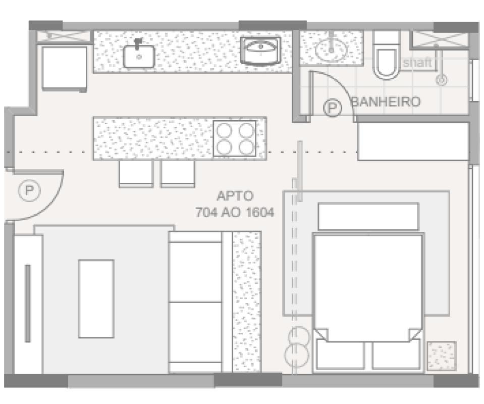 Apartamento, Boa Viagem, 1 Quarto, 1 Vaga