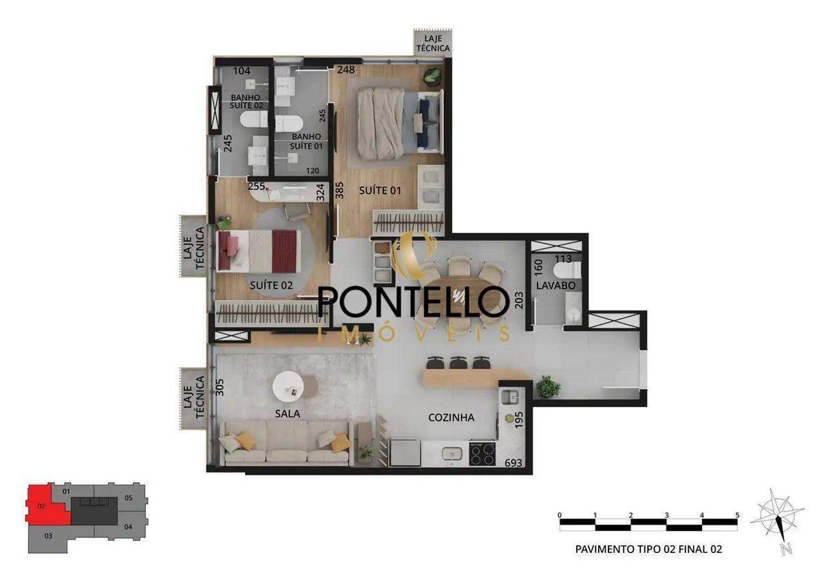 Apartamento, Vale do Sereno, 1 Quarto, 1 Vaga, 1 Suíte