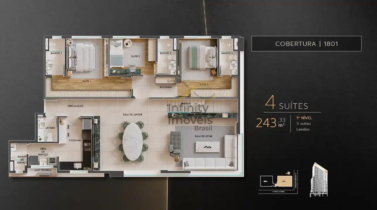 Apartamento, Santo Antônio, 4 Quartos