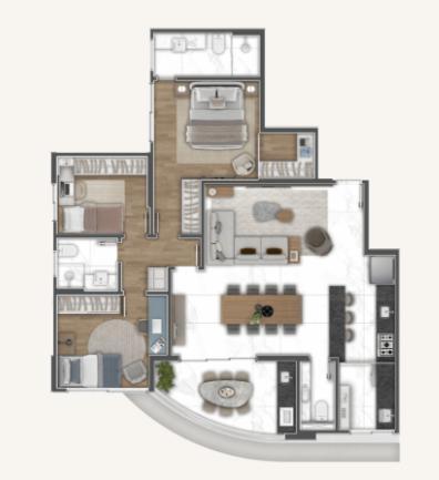 Apartamento, Alphaville, 5 Quartos, 2 Vagas, 5 Suítes