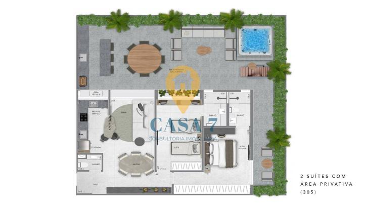 Apartamento, Carmo, 2 Quartos, 0 Vaga, 2 Suítes