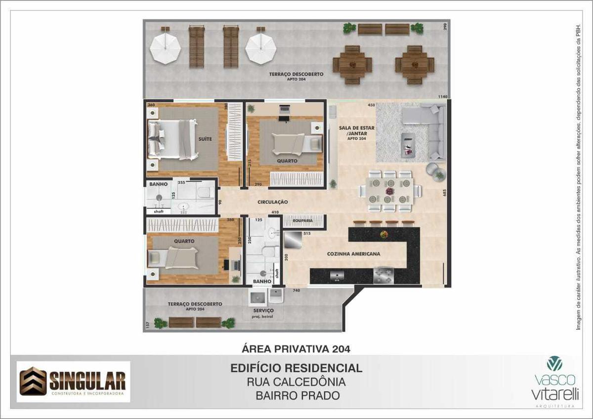 Apartamento, Prado, 3 Quartos, 2 Vagas, 1 Suíte