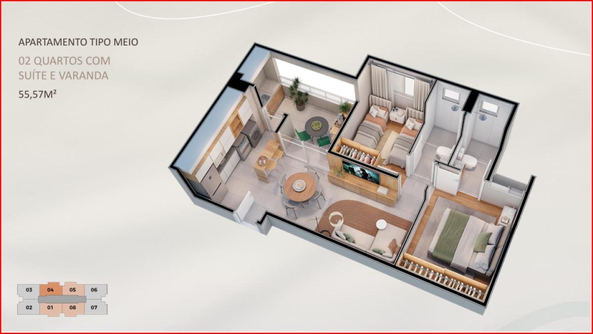 Apartamento, Castelo, 2 Quartos, 2 Vagas, 1 Suíte
