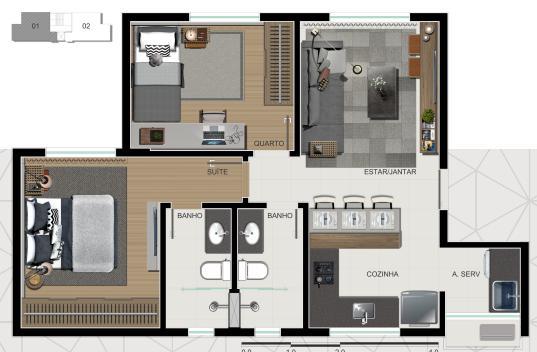 Apartamento, Prado, 2 Quartos, 1 Vaga, 1 Suíte