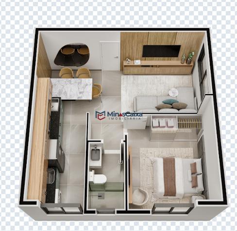 Apartamento, Cidade Nobre, 1 Quarto, 1 Vaga, 1 Suíte