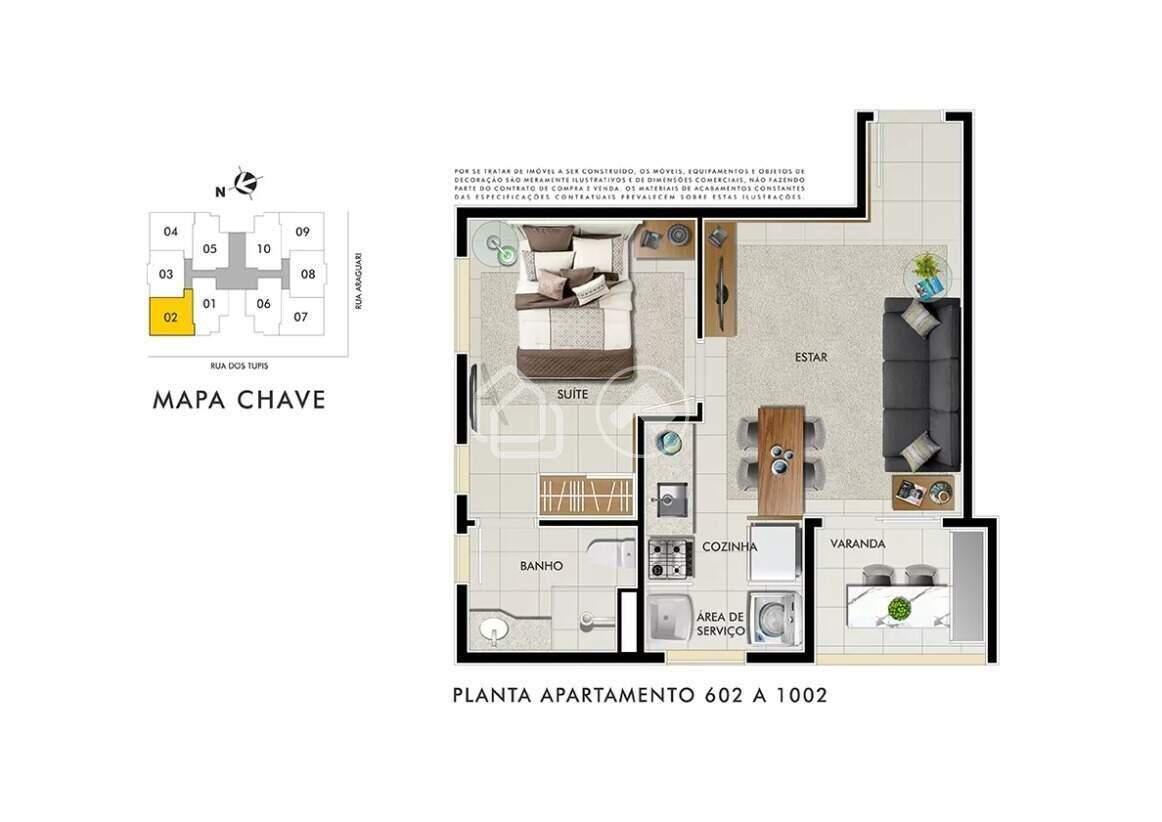 Apartamento, Barro Preto, 1 Quarto, 1 Vaga, 1 Suíte