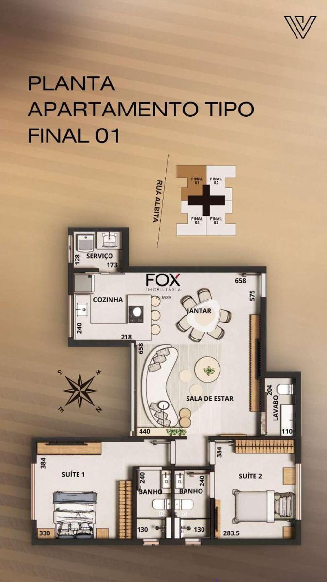 Apartamento, Cruzeiro, 2 Quartos, 2 Vagas, 2 Suítes