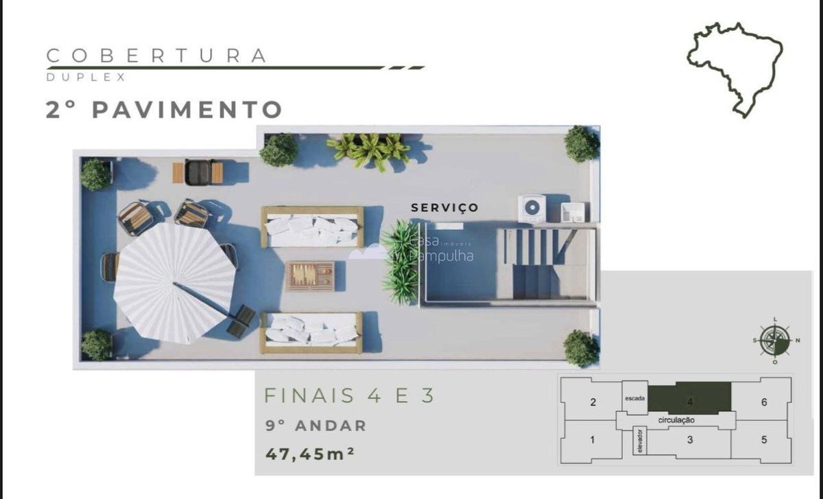 Apartamento, Jardim Leblon, 2 Quartos, 2 Vagas