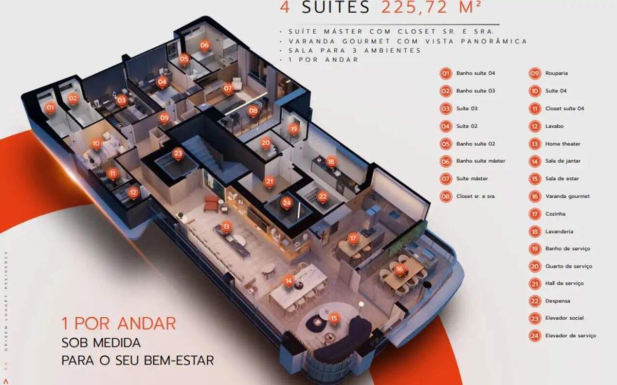 Apartamento, Gutierrez, 4 Quartos, 4 Vagas, 2 Suítes