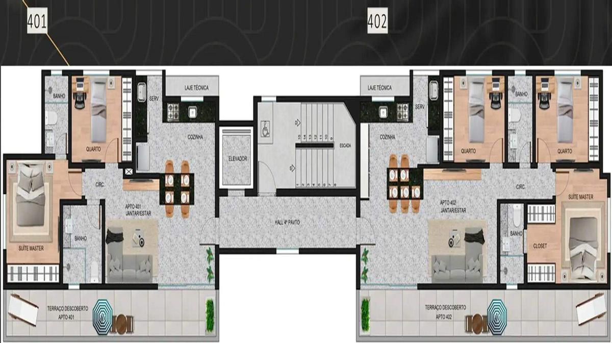 Cobertura, Santo Antônio, 2 Quartos, 2 Vagas, 2 Suítes