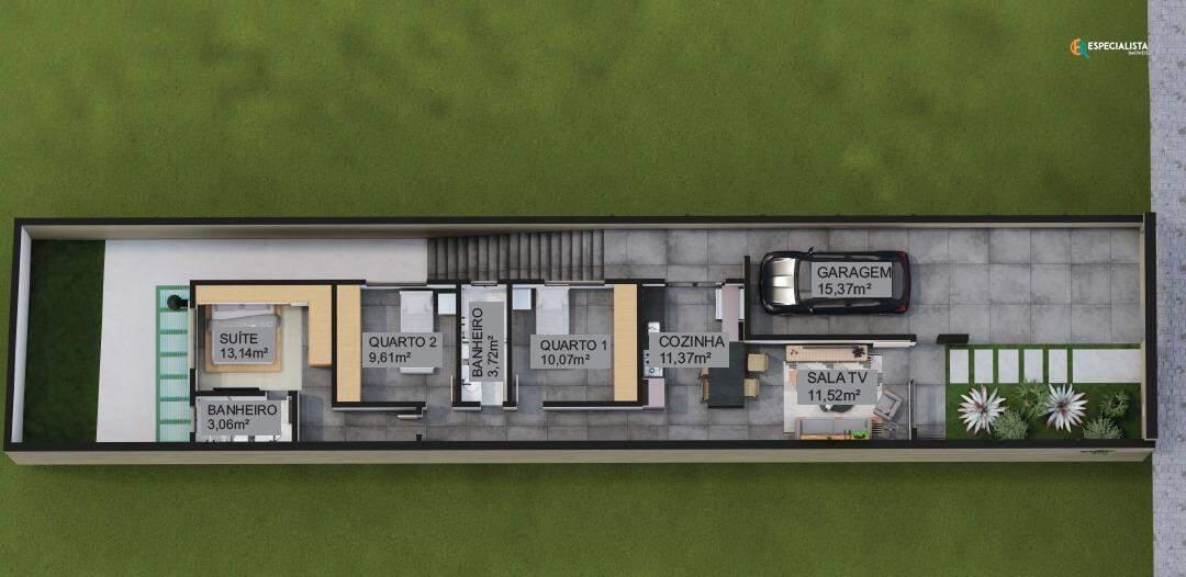 Casa, Porta do Sol, 3 Quartos, 0 Vaga, 1 Suíte