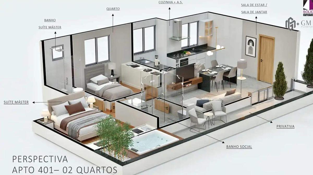 Apartamento, Santo Antônio, 2 Quartos, 2 Vagas, 1 Suíte