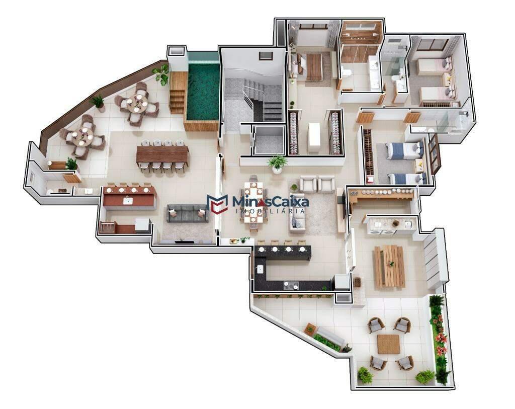 Apartamento, Iguaçu, 3 Quartos, 1 Vaga, 1 Suíte