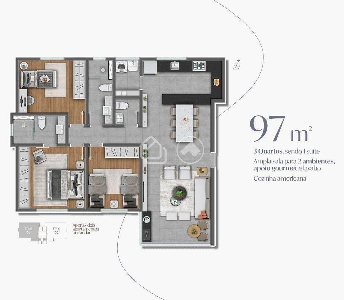 Apartamento, Buritis, 3 Quartos, 2 Vagas, 1 Suíte