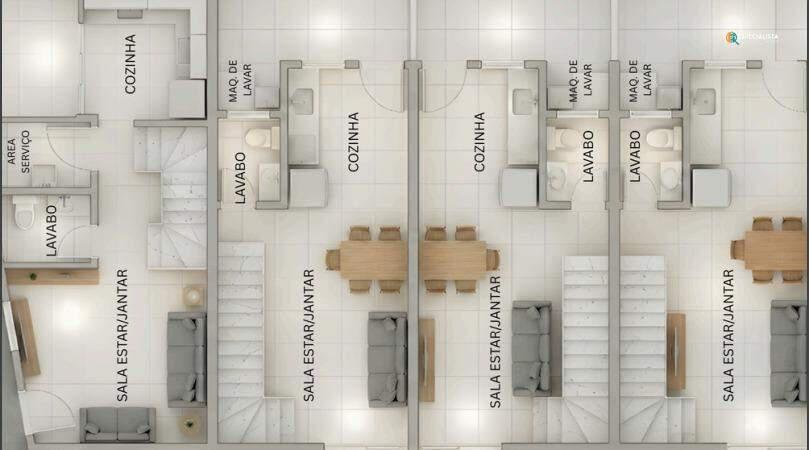 Casa, Petrópolis, 2 Quartos, 0 Vaga