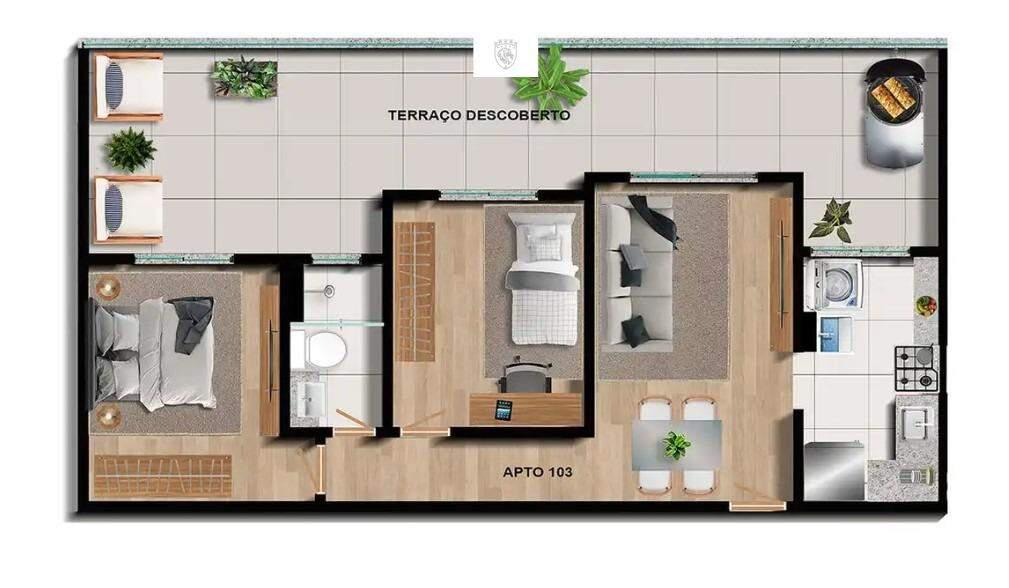 Cobertura, Gameleira, 2 Quartos, 2 Vagas