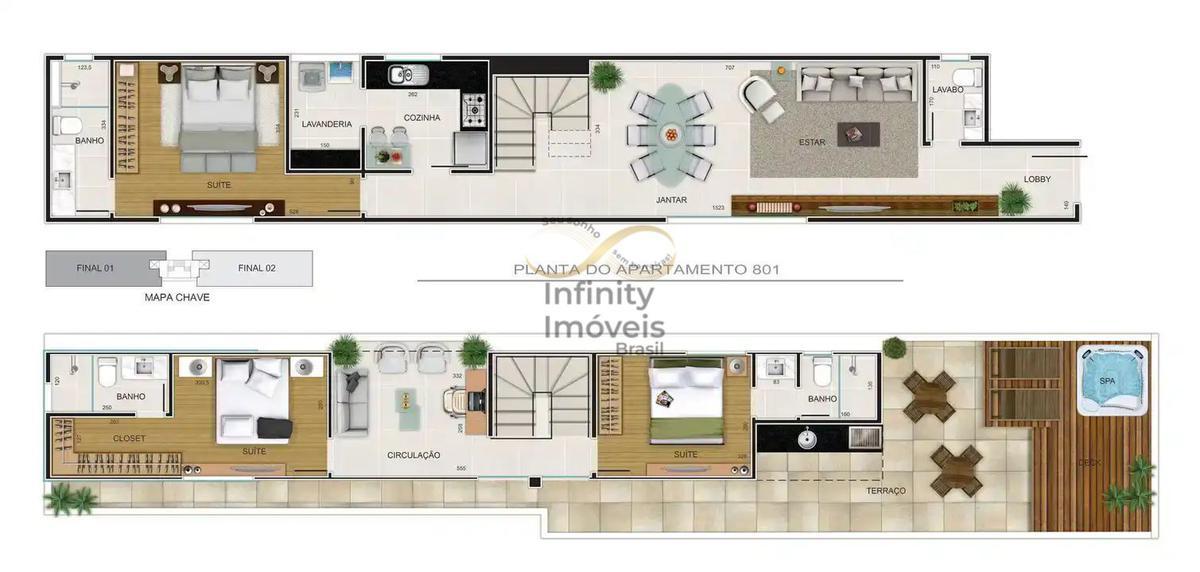 Apartamento, Funcionários, 4 Quartos