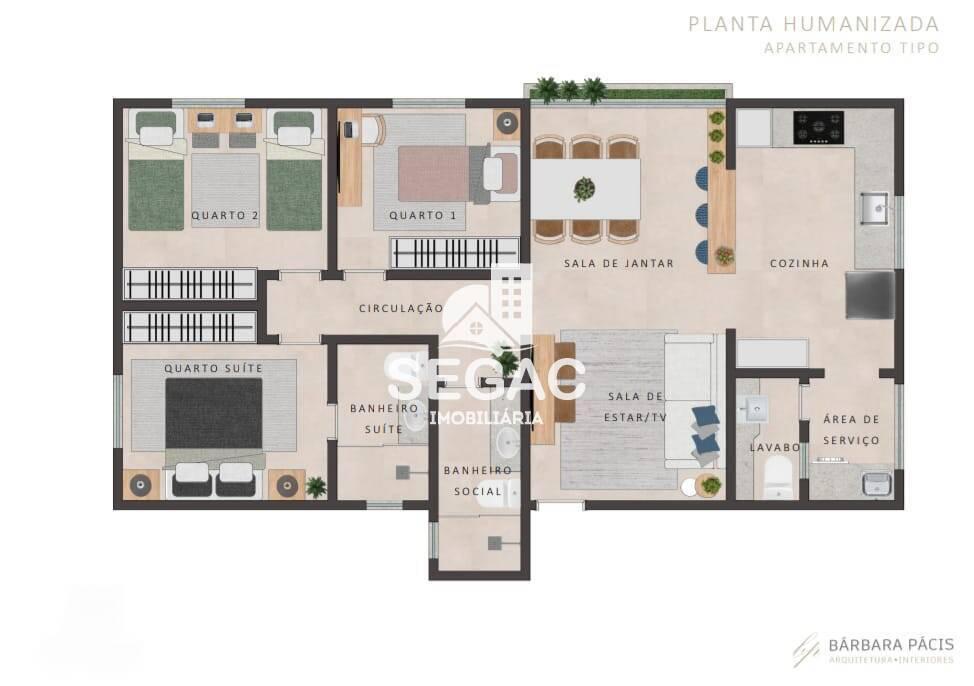 Apartamento, Barreiro, 3 Quartos, 2 Vagas, 1 Suíte