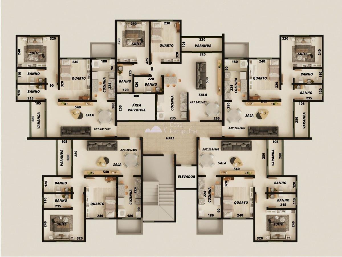 Apartamento, Santa Branca, 2 Quartos, 2 Vagas, 1 Suíte